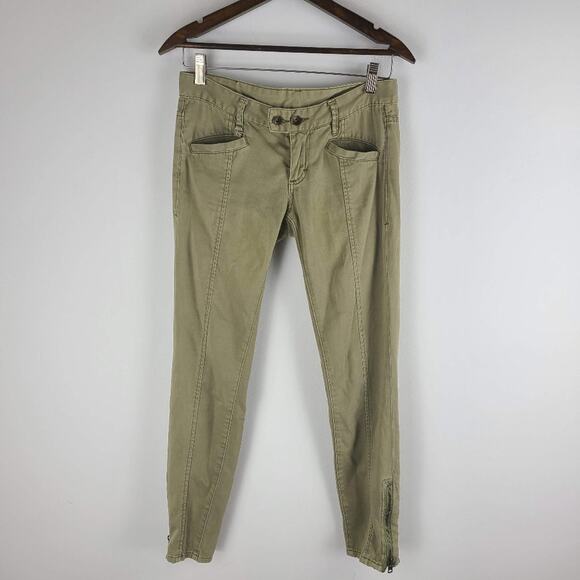 Armani Exchange womens pants jeans leg zipper sz 2 - Picture 1 of 8